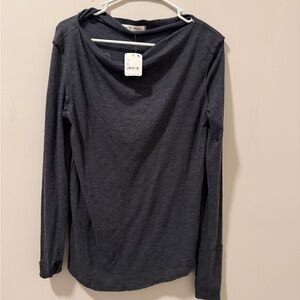 We The Free Charcoal Long Sleeve Top